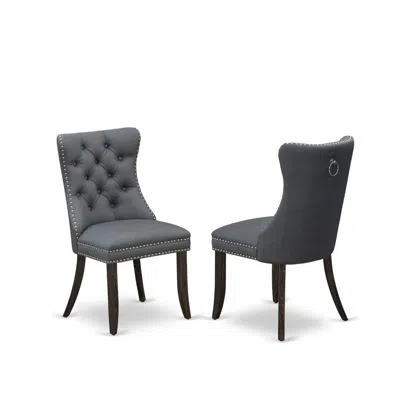 East West Furniture Parson Dining Chairs In Gray