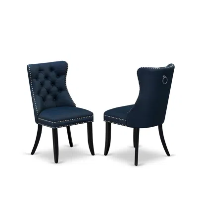 East West Furniture Parson Kitchen Chairs In Burgundy