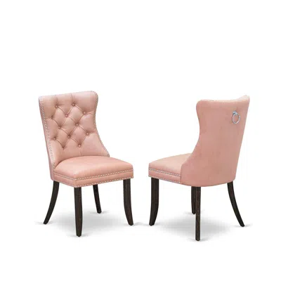 East West Furniture Parson Kitchen Chairs In Black