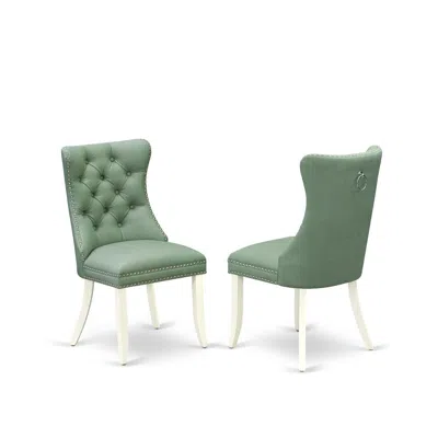 East West Furniture Parson Kitchen Chairs In Blue