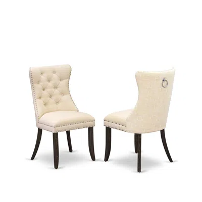 East West Furniture Parson Kitchen Chairs In Brown