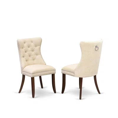 East West Furniture Parsons Dining Chairs In Neutral