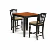 East West Furniture Pbch3-blk-c 3 Pc Pub Table Set - High Top Table And 2 Kitchen Chairs.