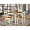 East West Furniture Pc Dining Counter Height Set - Dining Table And 4 Bar Stools.