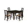 East West Furniture Pfan5-cap-c 5 Pc Dining Set-table With Leaf And 4 Kitchen Chairs.