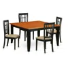 East West Furniture Pfni5-bch-c 5 Pc Dining Room Set-dining Table And 4 Wood Dining Chairs In Multi