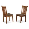 East West Furniture Poc-sbr-c Portland Slat Back Chair For Kitchen With Fabric Seat