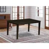 East West Furniture Rectangular Dining Table 36"x60" With Solid Wood Top In Cappuccino Finish