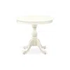 East West Furniture Round Modern Dining Table Linen White Color Table Top Surface And Asian Wood Round Dining Table Pede
