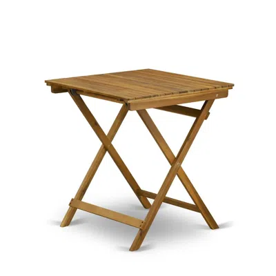 East West Furniture Secm3cana 3-piece Outdoor Dining Table Set Includes A Wooden Patio Table And 2 Outdoor Patio Chairs 