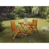 East West Furniture Secn3c5na 3-pc Wood Patio Dining Set Consists Of A Folding Outdoor Table And 2 Outdoor Camping Chair
