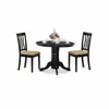 East West Furniture Shan3-blk-c 3 Pc Dinette Table Set-small Kitchen Table And 2 Dining Chairs