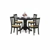 East West Furniture Shan5-blk-c 5 Pc Dining Room Set- Dinette Table And 4 Kitchen Dining Chairs In Multi