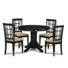 East West Furniture Shni5-blk-c 5 Pc Dining Room Set - Dinette Table And 4 Dining Chairs