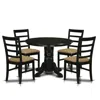East West Furniture Shpf5-blk-c 5 Pc Dining Room Set For 4-dining Table And 4 Dining Chairs