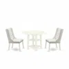 East West Furniture Sufo3-lwh-44 3-piece Kitchen Table Set Includes 1 Dining Table With Two Shelves - 2 Light Grey Linen