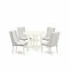 East West Furniture 5-piece Kitchen Table Set Includes 1 Table With Drop Leaves And Two Shelves