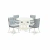 East West Furniture East-west Furniture Susi5-lwh-15 - A Dinette Set Of 4 Wonderful Parson Dining Chairs With Linen Fabr