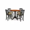 East West Furniture Trch5-blk-c 5 Pc Counter Height Table And Chair Set-pub Table And 4 Kitchen Bar Stool