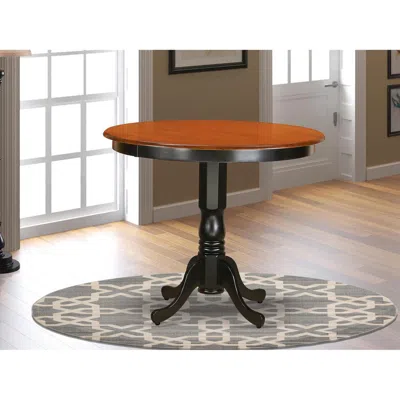 East West Furniture Trenton Counter Height Kitchen Table Finished In Black And Cherry