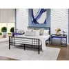 East West Furniture Tyler Bed Frame With 9 Metal Legs - High-class Bed In Powder Coating Black Color