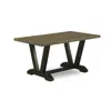 East West Furniture V-style Modern Dining Rectangle Kitchen Table Top With Stylish Legs In Multi