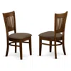 East West Furniture Vac-esp-c Vancouver Linen Fabric Seat Chairs For Dining Room - Espresso Finish