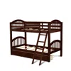 East West Furniture Verona Twin Bunk Bed In Java Finish With Under Drawer In Brown
