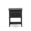 East West Furniture Vl-06-et Wood Night Stand With 2 Wood Drawers For Bedroom, Stable And Sturdy Constructed - Wire Brus