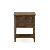 East West Furniture Vl-07-et Wood Side Table With 2 Wood Drawers For Bedroom, Stable And Sturdy Constructed - Distressed