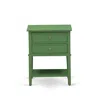 East West Furniture Vl-12-et Modern Wooden Nightstand With 2 Mid Century Wooden Drawers, Stable And Sturdy Constructed -