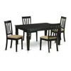 East West Furniture Wean5-blk-c 5 Pc Dinette Table Set - Kitchen Dinette Table And 4 Kitchen Dining Chairs In Black