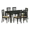 East West Furniture Weni7-blk-c 7 Pctable And Chair Set For 6-dining Table And 6 Dinette Chairs