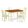 East West Furniture Wepl5-bmk-c 5 Pc Kitchen Table Set With A Dining Table And 4 Kitchen Chairs In Buttermilk And Cherry In Neutral