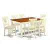 East West Furniture Wepl7-bmk-c 7 Pc Kitchen Table Set With A Dining Table And 6 Kitchen Chairs In Buttermilk And Cherry