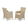 East West Furniture Wicker Patio Chair Cream, Hvlc153v