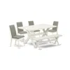 East West Furniture X026la206-6 6-piece Beautiful Dinette Set An Outstanding Linen White Dining Table Top And Linen Whit