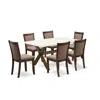 East West Furniture X726mz748-7 - 7-pc Dinette Set - 6 Parson Dining Room Chairs And 1 Modern Dining Table (distressed J In Brown