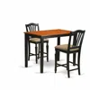 East West Furniture Yach3-blk-c 3 Pc Dining Counter Height Set-pub Table And 2 Kitchen Dining Chairs.