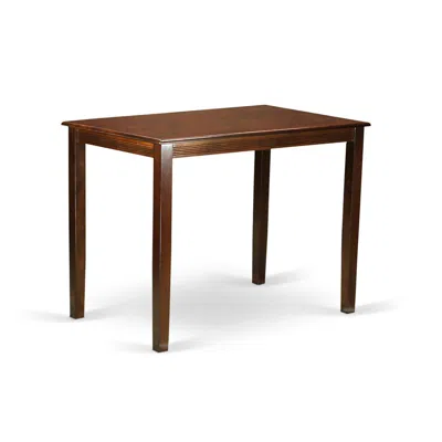 East West Furniture Yarmouth Counter Height Table Finished In Mahogany In Brown