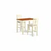 East West Furniture Yavn3-whi-c 3 Pc Counter Height Dining Room Set-pub Table And 2 Kitchen Chairs.