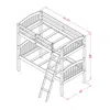 East West Furniture Youth Bunk Bed White, Veb-05-t