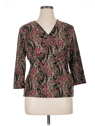 Pre-owned East5th 3/4 Sleeve Blouse In Brown
