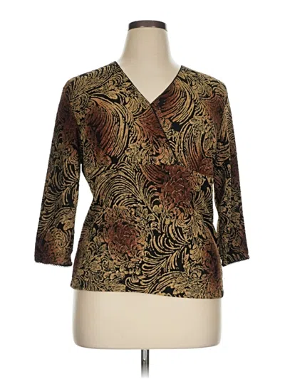 Pre-owned East5th 3/4 Sleeve Blouse In Gold