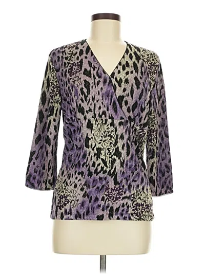 Pre-owned East5th 3/4 Sleeve Blouse In Purple