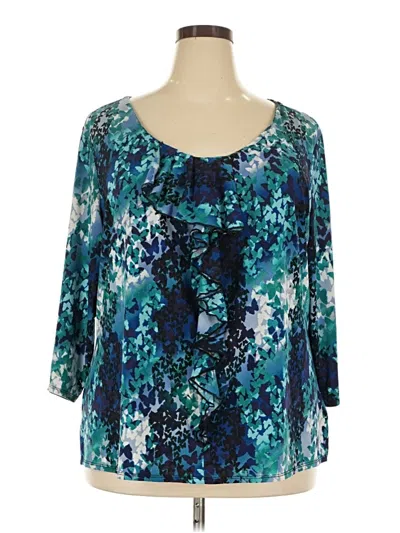 Pre-owned East5th 3/4 Sleeve Blouse In Teal