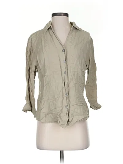 Pre-owned East5th 3/4 Sleeve Button Down Shirt In Brown