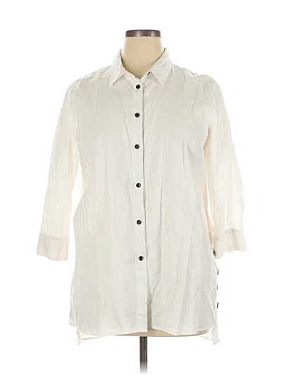 Pre-owned East5th 3/4 Sleeve Button Down Shirt In White