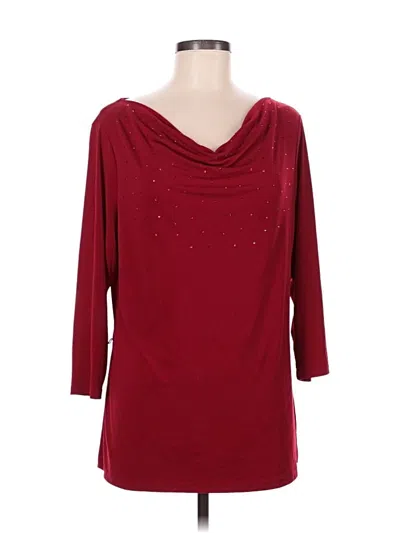 Pre-owned East5th 3/4 Sleeve Top Burgundy Cowl Neck Tops