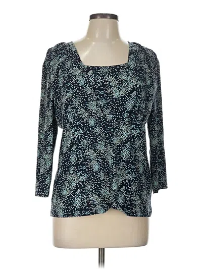 Pre-owned East5th 3/4 Sleeve Top Teal Scoop Neck Tops